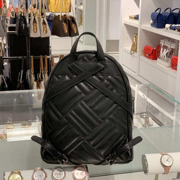 MK Abbey Medium Quilted Leather Backpack